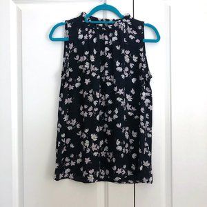 NWOT Loft Outlet Sleeveless Floral Blouse